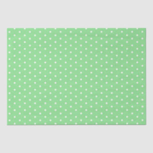 Seda Papel de tejidos/puntos de polka verde