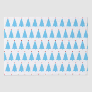 Seda Papel de tejidos rojo, blanco, azul de los árboles