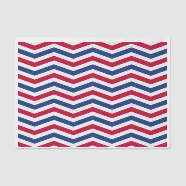 Seda Papel de tejidos rojo blanco y azul (Anverso)