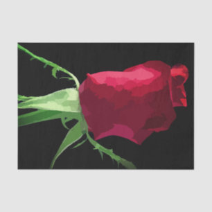 Seda Papel de tejidos rojo de Rose Bud