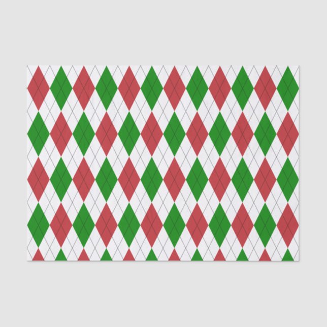 Seda Papel de tejidos rojo oscuro, verde y blanco (Anverso)