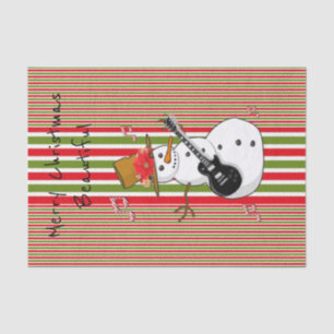 Seda Papel de tejidos rojo raya blanca verde rojo Snowm