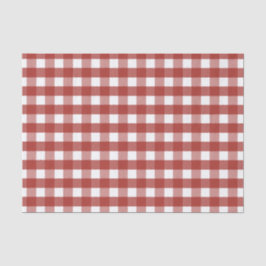 Seda Papel de tejidos rojo y blanco de Gingham