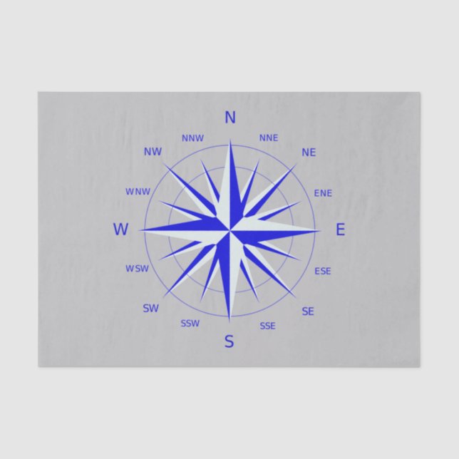 Seda Papel de tejidos Rosa de brújula (Anverso)