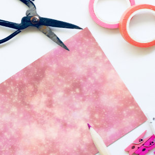 Seda Papel de tejidos rosa de la galaxia Shimmer