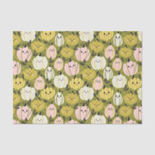 Seda Papel de tejidos rosa y verde para calabazas