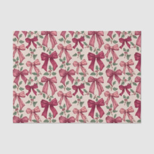 Seda Papel de tejidos rosado rojo vintage de Navidad co