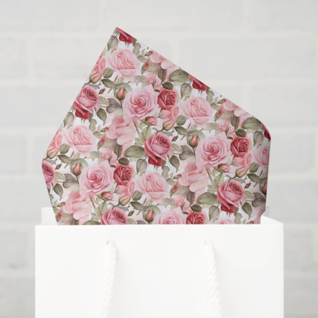 Seda Papel de tejidos rosados (Bolsa de regalo)