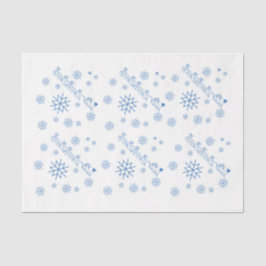 Seda Papel de tejidos - Santa Claus, Sleigh, Snowflakes