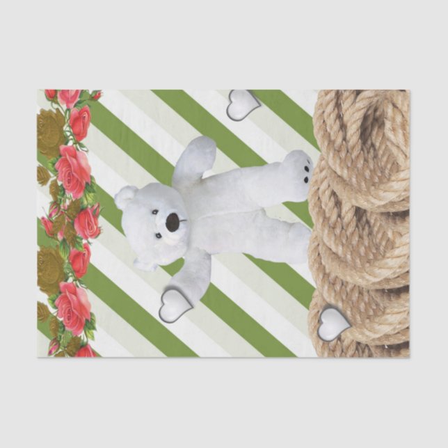 Seda Papel de tejidos Teddy Bear (Anverso)