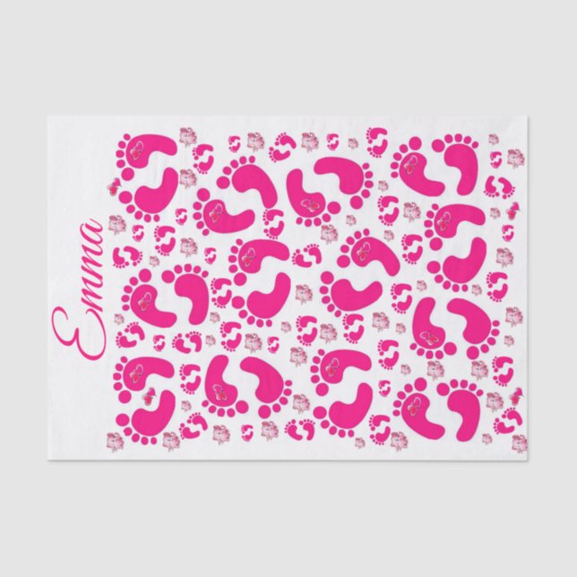 Seda Papel de tejidos tira elefantes Chicas de pies de  (Anverso)