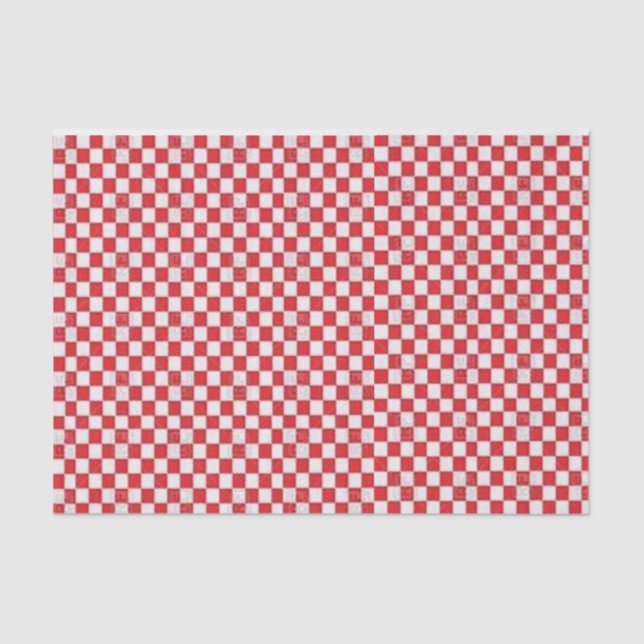 Seda Papel de tejidos tiras de plástico rojo (Anverso)