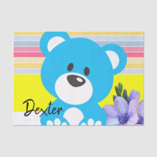 Seda Papel de tejidos tiras Teddy Bear