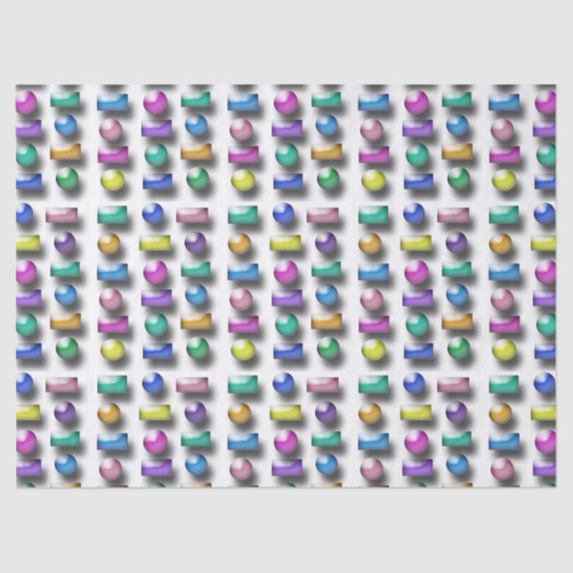 Seda Papel de tejidos - Tres formas dimensionales (Anverso)