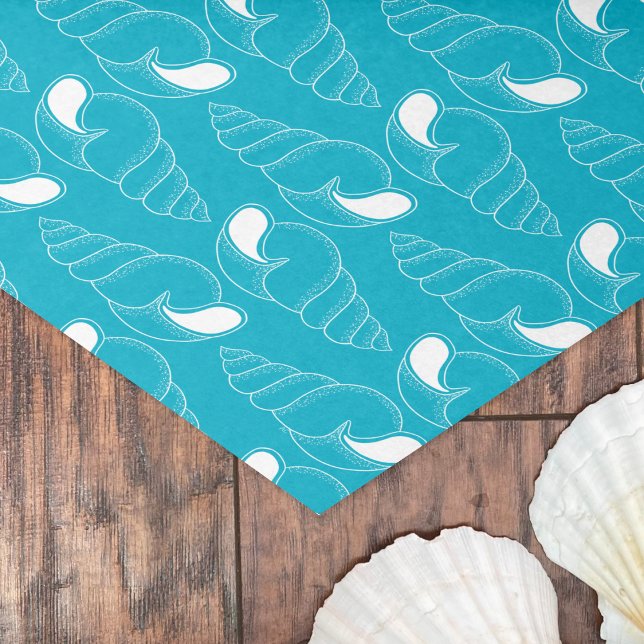 Seda Papel de tejidos Verde azulado del patrón de conch (Subido por el creador)