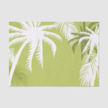  Papel de tejidos verde y blanco del árbol de palm