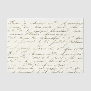 Seda Papel de tejidos vintage de escritura francesa