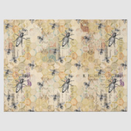 Seda Papel de tejidos vintage de la serie Honey Bee