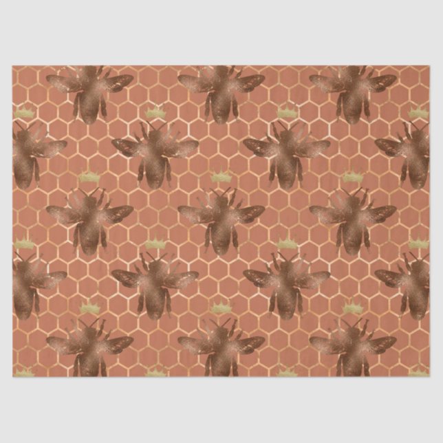 Seda Papel de tejidos Woodland Bee Series Design 20 (Anverso)