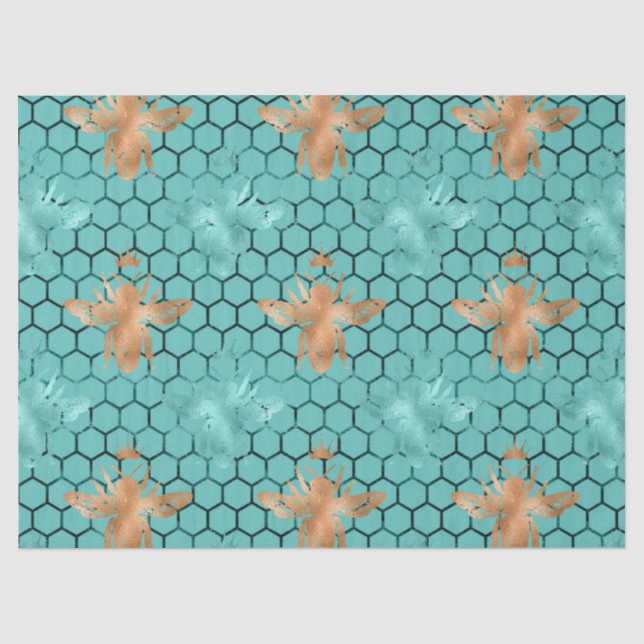 Seda Papel de tejidos Woodland Bee Series Design 22 (Anverso)