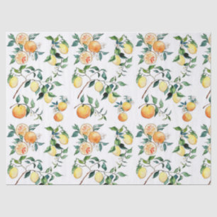 Seda Papel de tejidos y desahucios - Naranjas y limón