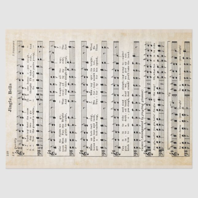 Seda Papel de tejidos y descomposición de jingle Bells  (Anverso)