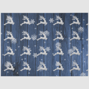 Seda Papel de tejo de reno para Navidades rusos azules