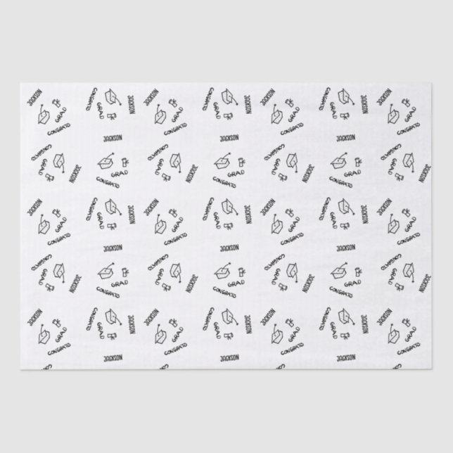 Seda Papel de tema de graduación personalizado (Anverso)