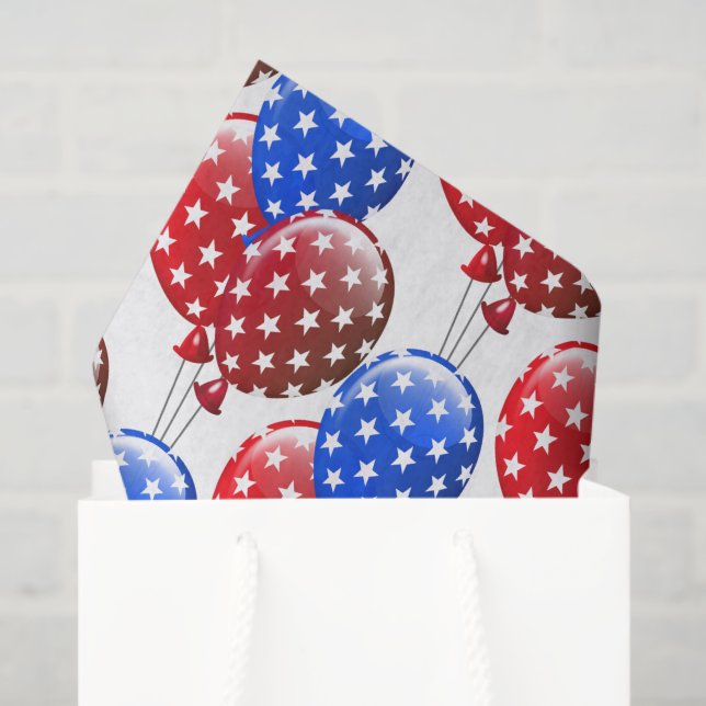 Seda Papel de tema de los globos patrióticos (Bolsa de regalo)