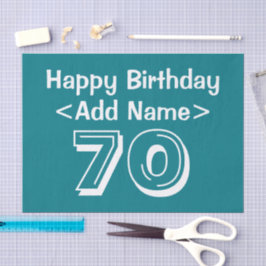 Seda Papel de tema del 70 aniversario personalizado