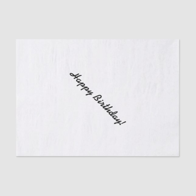 Seda Papel de tema HAMbWG - Blanco - Feliz cumpleaños (Anverso)