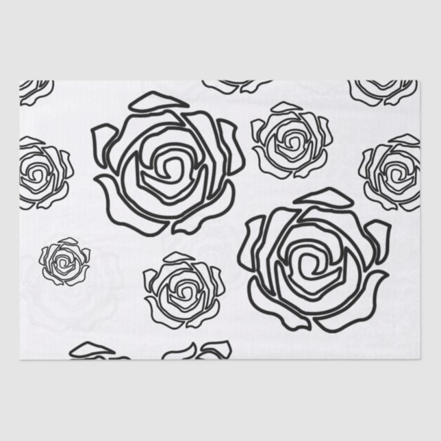 Seda Papel de tema "Rosa en negrita" (Anverso)
