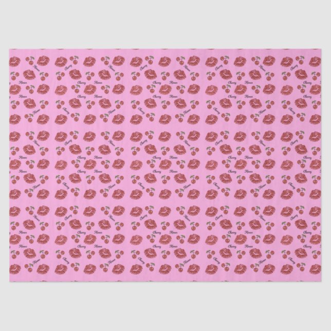 Seda Papel de timbre con lápiz labial muy cereza (Anverso)