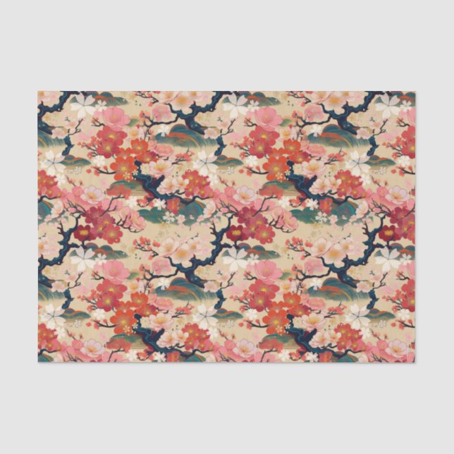 Seda Papel de timbre inspirado en el patrón japonés (Anverso)