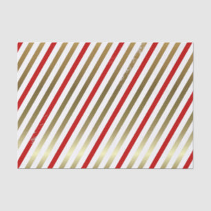 Seda Papel de timbre rojo, blanco y diagonal dorado
