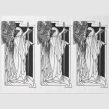 Papel de tono Art Nouveau Angel 15 Decoupage