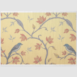 Seda Papel de tono Art Nouveau floral de descomposición