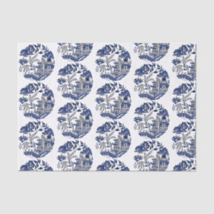 Seda Papel de tono azul de diseño salvaje clásico