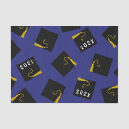 Seda Papel de tono azul de graduación