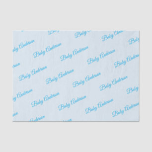 Seda Papel de tono Baby Shower azul personalizable
