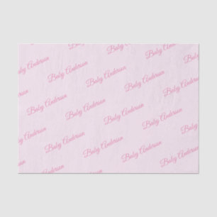 Seda Papel de tono Baby Shower rosado para personalizab