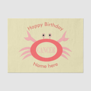 Seda Papel de tono cangrejo con estrella de cáncer