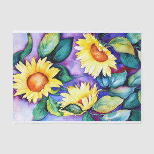 Seda Papel de tono de agua para girasoles