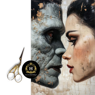 Seda Papel de tono de descascaramiento de Frankenstein