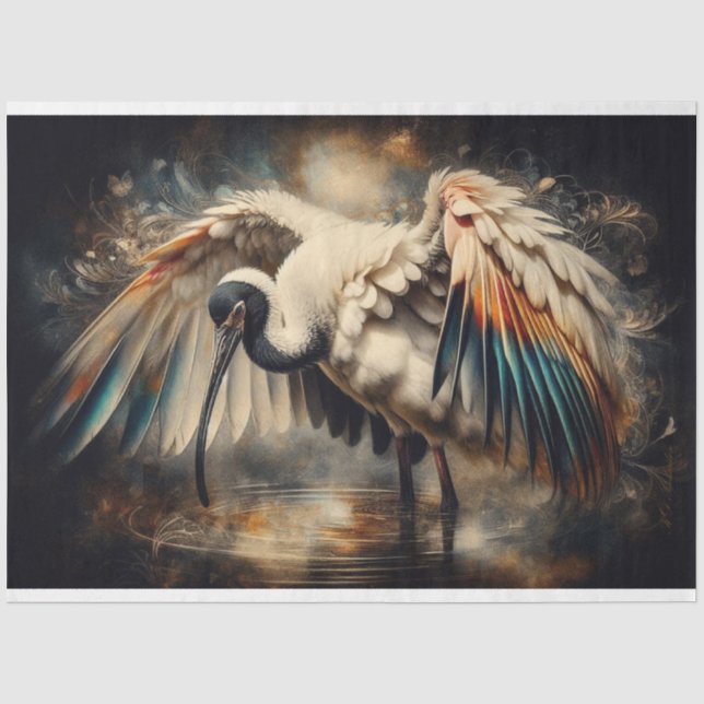 Seda Papel de tono de descomposición de aves acuáticas  (Anverso)