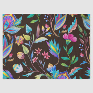 Seda Papel de tono de descomposición de flores oscuras