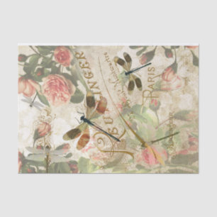 Seda Papel de tono de descomposición de la libélula ven