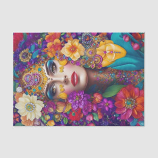Seda Papel de tono de descomposición de moda de la flor