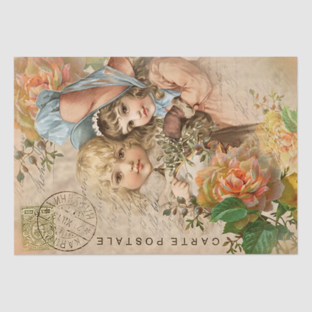 Seda Papel de tono de descomposición de postales para b (Anverso)