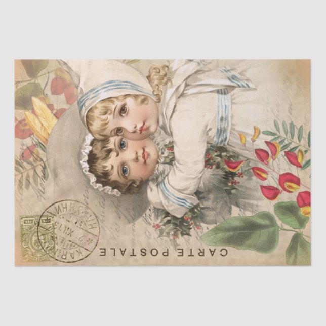 Seda Papel de tono de descomposición de postales para b (Anverso)